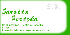 sarolta hertzka business card